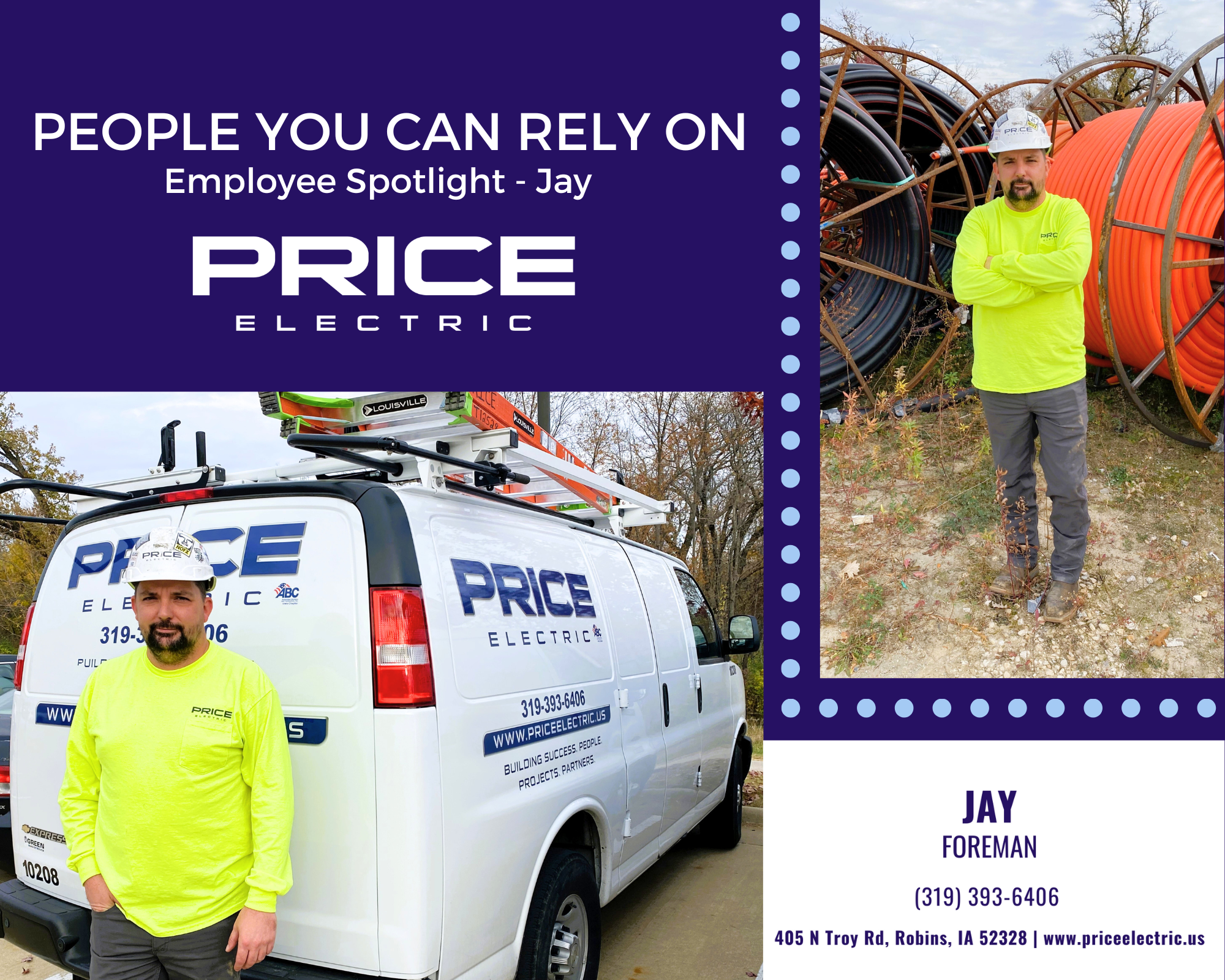 Photo of Jay, Electrical Foreman at Price Electric